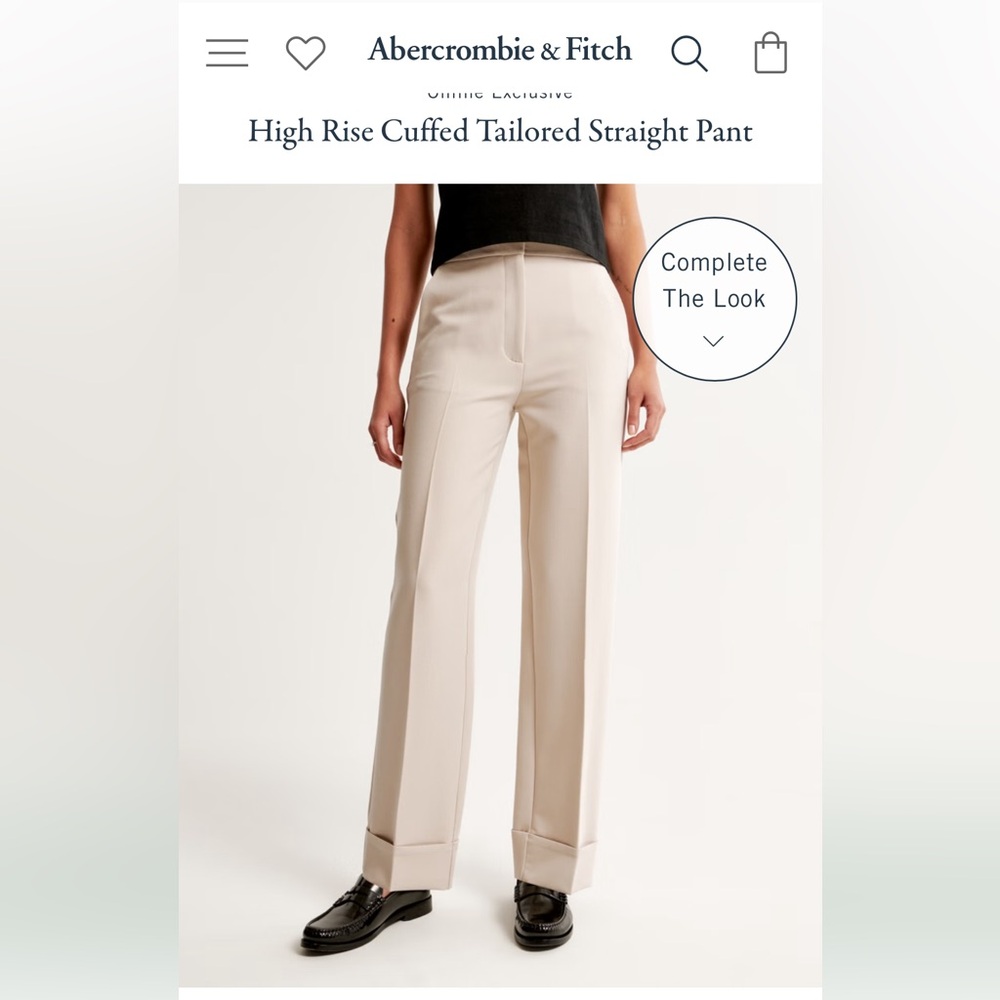 Abercrombie and fitch high rise straight leg tailored pants
